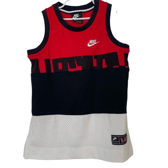 Nike Air Mesh Basketball Jersey Red Black White - Picture 1 of 5